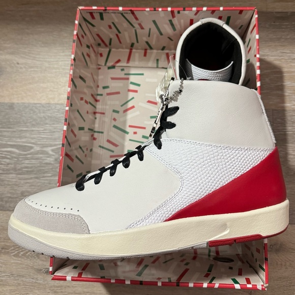 Men’s Air Jordan 2 Retro Nina Chanel Abney White Red - Picture 5 of 5